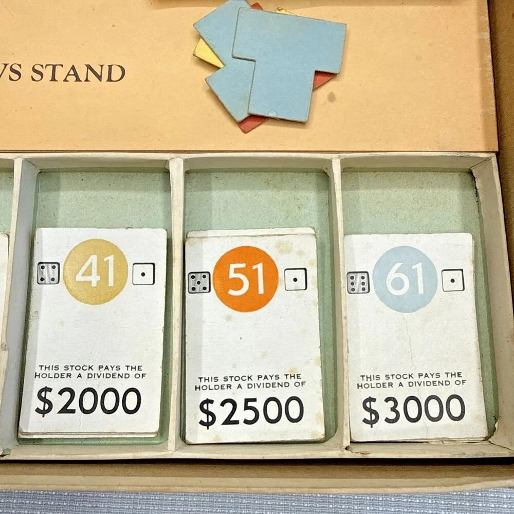 Vintage Parker Brothers Rich Uncle - The Stock Market Game 1955 USA - Complete